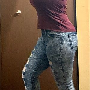 Hype blue ripped pants